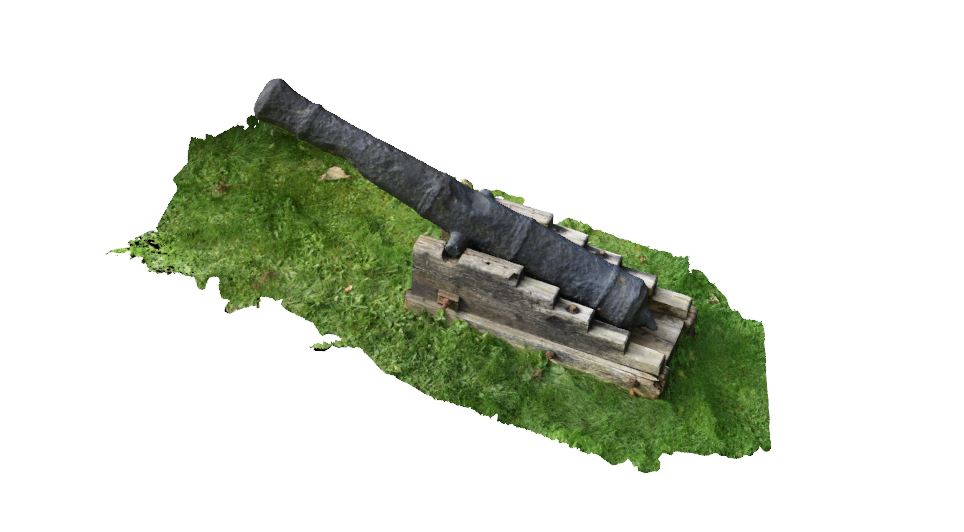 Photogrammetry image of the cannon